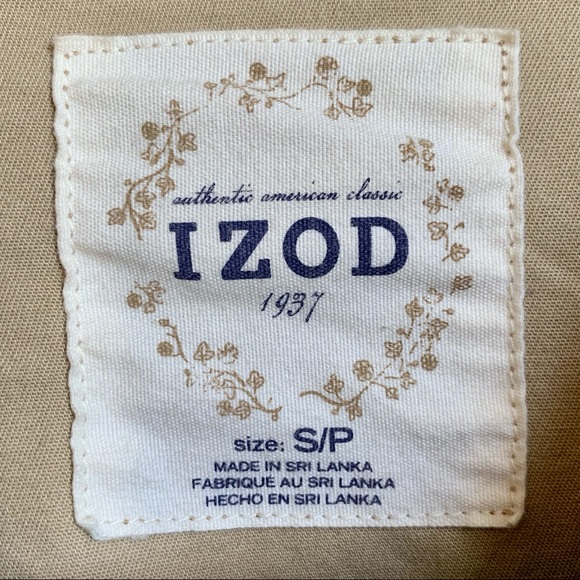 🆕 IZOD Khaki Semi-Fitted Zip Up Utility Jacket - Picture 6 of 7